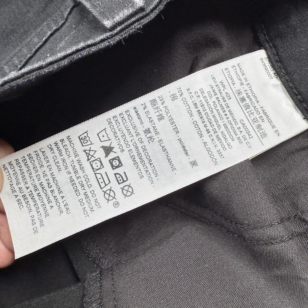 Signature Levi Strauss Gold Jeans Mens 33x32 Black Mid-Rise Straight Stretch - Picture 10 of 15